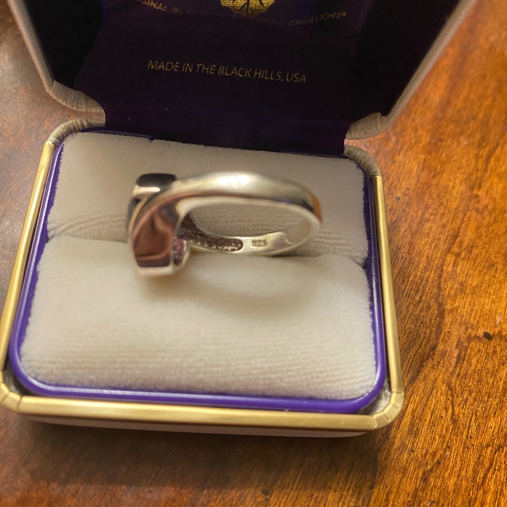 🎄 Sterling Silver Amethyst Ring 925 | Oval Cut Purple Gem | Size 7 🎄 - Picture 4 of 4